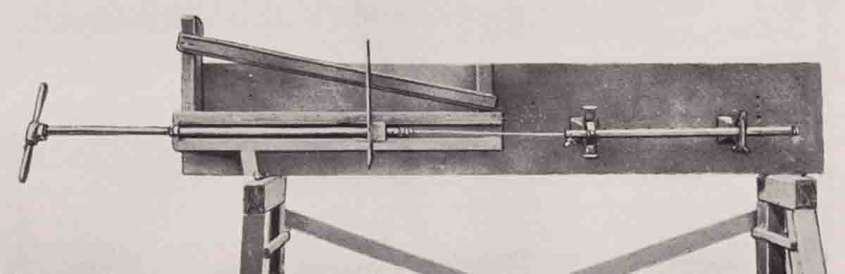 Norman Brockway’s rifling guide. From The Muzzle Loading Cap Lock Rifle by Roberts.